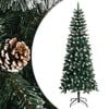 vidaXL Umetna novoletna jelka s stojalom zelena 210 cm PVC