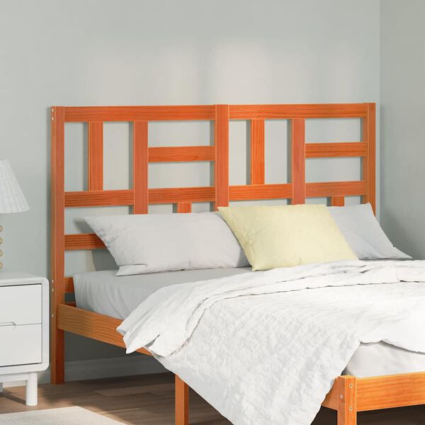 vidaXL Naslonjalo za posteljo Voskast rjav 145,5 x 4 x 104 cm