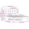 vidaXL Posteljni okvir z oblazinjenim vzglavjem Črna 150 x 200 cm