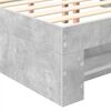 vidaXL Konstrukcija postelje z vzglavjem Betonsko siva 200 x 200 cm
