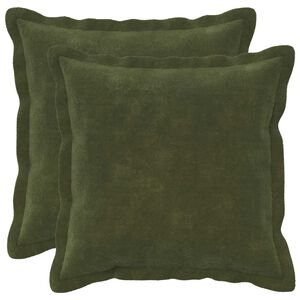 vidaXL Prevleka za blazino 2 pcs HOUTEN Zelena 35 x 35 cm Mikrofibra