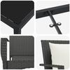 vidaXL Komplet za jedilnico v vrtu z blazino 9 pcs Črna poli ratan