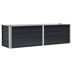 vidaXL Visoka greda antracitna 160x40x45 cm pocinkano jeklo
