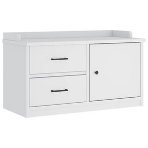 vidaXL klop v preddverju "SANDNES" Bela 87x40x50 cm masivni les bor