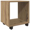 vidaXL Omarica na kolesih artisan hrast 37x33x42,5 cm inženirski les