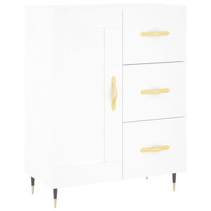 vidaXL Komoda bela 69,5x34x90 cm inženirski les