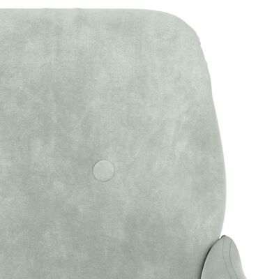 vidaXL Fotelj svetlo siv 62x79x79 cm žamet