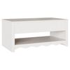 vidaXL Klubska miza Drammen Bela 99 x 55 x 45 cm Trdna borovina
