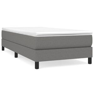 vidaXL Box spring postelja z vzmetnico temno siva 80x200 cm blago