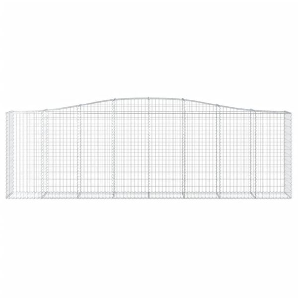 vidaXL Obokane gabion košare 5 kosov 400x50x120/140cm pocinkano železo