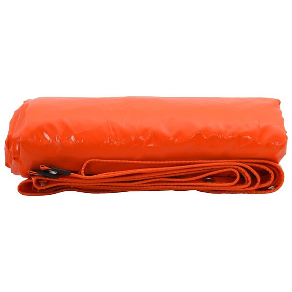 vidaXL Tarpaulin 650g / m&sup2; Oranžna 1,5 x 6 m Platno s PVC premazom