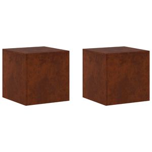 vidaXL Stojalo za rastline 2 pcs Rjav 40 x 40 x 40 cm