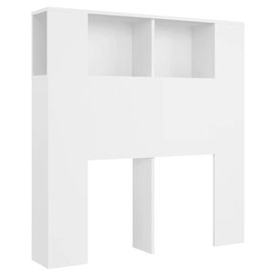 vidaXL Omarica z vzglavjem bela 100x18,5x102,5 cm