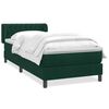 vidaXL Box spring postelja z vzmetnico temno zelena 80x220 cm žamet