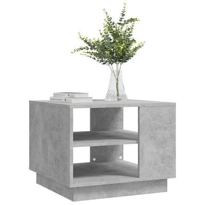 vidaXL Klubska mizica betonsko siva 55x55x43 cm iverna plošča