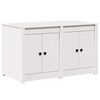 vidaXL Kuhinjski element MEPPEL Bela 106 x 55 x 64 cm Trden borov les