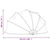 vidaXL Kupola za bazen okrogla 376x188 cm PVC