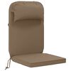 vidaXL Blazina za sončno ležalnik 100% poliester Taupe 55 x 124 x 5 cm