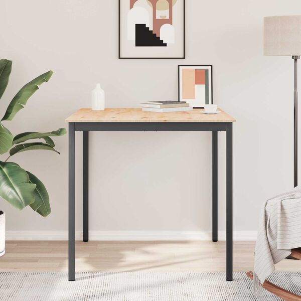 vidaXL Barska miza Naravna 110 x 55 x 105 cm Masivno borovo les