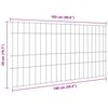 vidaXL Komplet ograje za ribnik 5 pcs Zelena 100 x 50 cm Jeklo