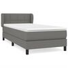 vidaXL Box spring postelja z vzmetnico temno siva 80x200 cm blago