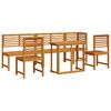 vidaXL Vrtnik Bistro Set 6 pcs Rjava Masiven les akacije