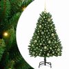 vidaXL Umestno božično drevo 120 cm 150 LED Toplo bela PVC in jeklo