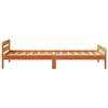 vidaXL Posteljni okvir brez vzmetnice vo&scaron;čeno rjav 75x190 cm borovina