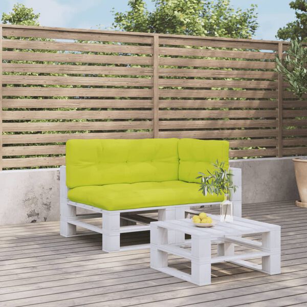 vidaXL Blazine za kavč iz palet 3 kosi svetlo zelene