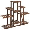 vidaXL Stojalo za rastline 110x25x96 cm trden les jelke