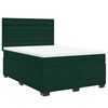 vidaXL Box spring postelja z vzmetnico temno zelen 140x190 cm žamet