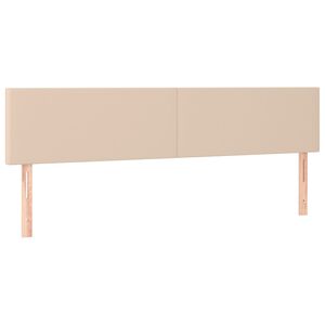 vidaXL Posteljno vzglavje kapučino 180x5x78/88 cm umetno usnje
