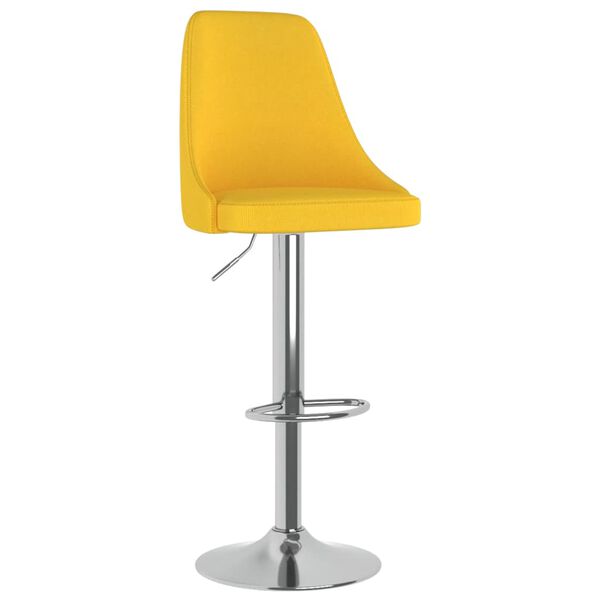 vidaXL Barski stolčki 2 kosa gorčično rumeno blago