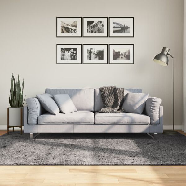 vidaXL Preproga s kratkimi vlakni mehka pralna antracitna 160x230cm
