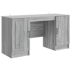 vidaXL Miza Siva Sonoma 142,5 x 50 x 75 cm Inženirski les