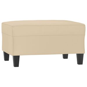 vidaXL Stolček za noge krem 70x55x41 cm tkanina iz mikrovlaken