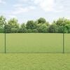 vidaXL Ograja s stebrom Zelena 1,5 x 10 m Jeklo in PVC