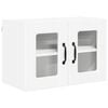 vidaXL Stenski stekleni omarica PORTO Bela 60 x 31 x 40 cm
