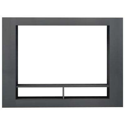 vidaXL TV omarica visok sijaj siva 152x22x113 cm iverna plošča