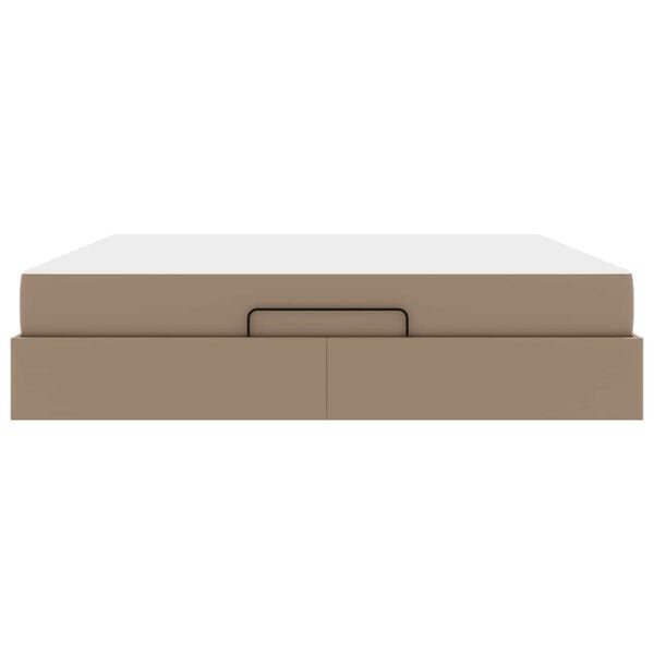 vidaXL Posteljni okvir z vzmetnico z vzmetnico 2 pcs Ten PVC