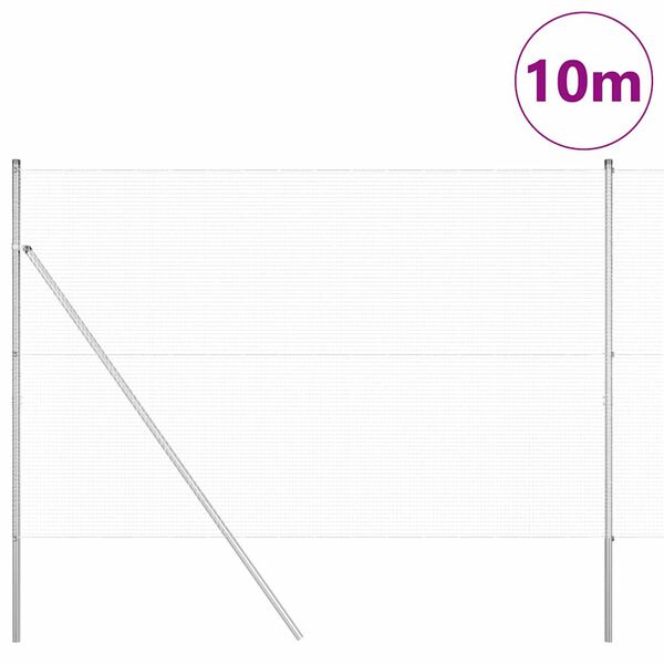 vidaXL Steber ograje. srebrna 10 x 1,5 m (16 x 16 mm mreža) Jeklo