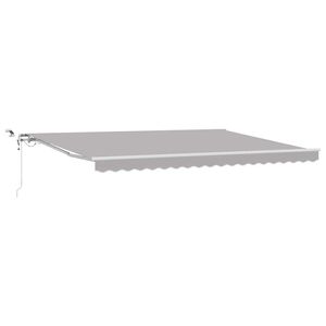 vidaXL Vlečna tenda Svetlo siva 450 &times; 350 cm Poliester