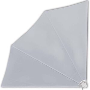 vidaXL Zložljivo stransko platno za balkon sivo 140x140 cm