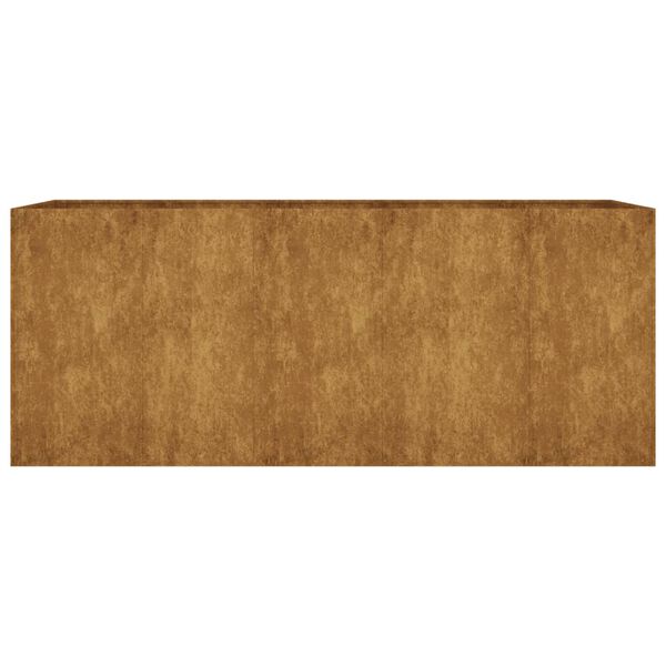 vidaXL Vrtna visoka greda 200x80x80 cm corten jeklo
