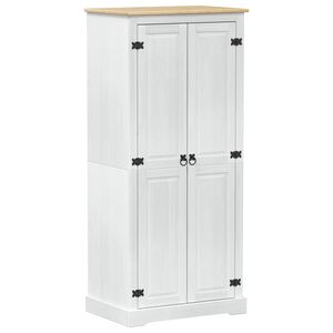 vidaXL Omare Bela 76 x 50 x 170 cm Masivno borovo les