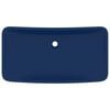 vidaXL Razkošen umivalnik pravokoten mat temno moder 71x38 cm keramika