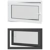 vidaXL Okno za klet RISOR 100 x 50 cm PVC in steklo Antracit