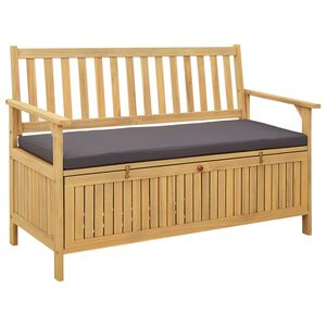 vidaXL Klop s prostorom za shranjevanje z blazino 120 x 63 x 84 cm