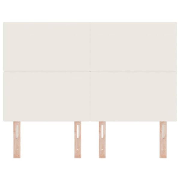 vidaXL Vzglavje krema 160 cm Žametna tkanina