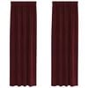 vidaXL Zatemnitvene zavese 2 pcs Vinorodna rdeča 140 x 225 cm Žamet